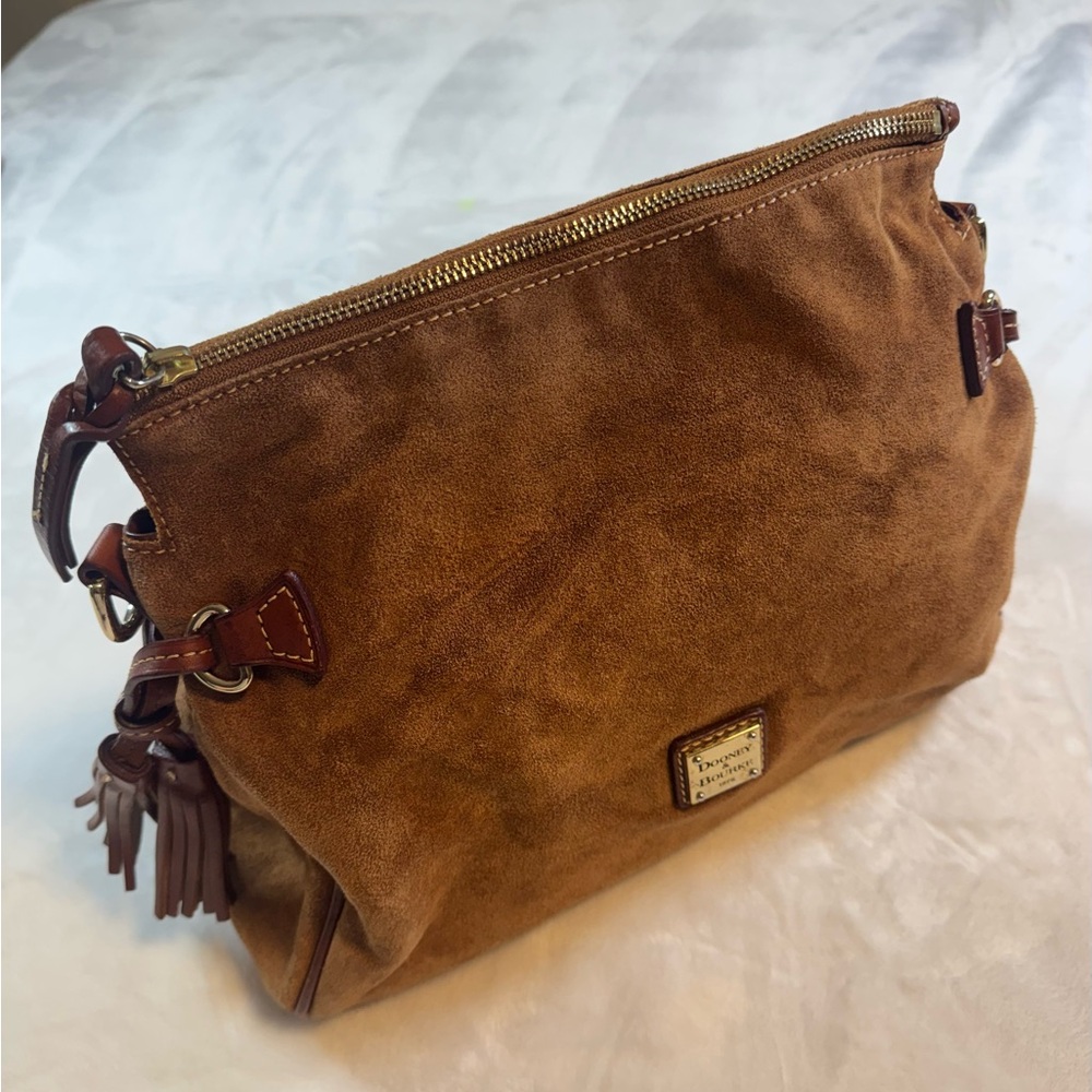 Dooney & Bourke Brown Suede Shoulder Bag (NO STRAP)
